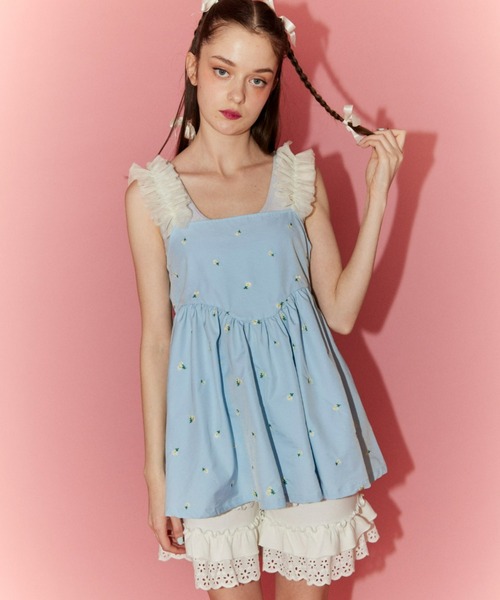 Candy Stripper(キャンディストリッパー)の「PRECOCIOUS FRILL ショーツ(その他パンツ・レディース・ブラック/アイボリー・2)」の3枚目の写真