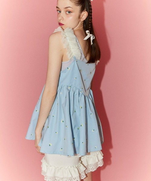 Candy Stripper(キャンディストリッパー)の「PRECOCIOUS FRILL ショーツ(その他パンツ・レディース・ブラック/アイボリー・2)」の4枚目の写真