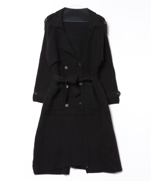 esutoreja（エストレジャ）の「ロングニットカーディガン（カーディガン/ボレロ・レディース・ブラック/ベージュ・FREE）」の4枚目の写真