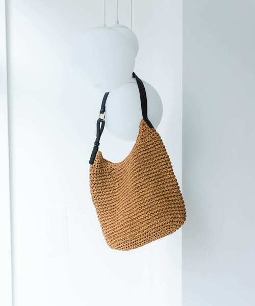 RODE SKO（ロデスコ）の「ワンハンドルペーパートートバッグ（トートバッグ・レディース・キャメル/グレー・ONE）」の2枚目の写真