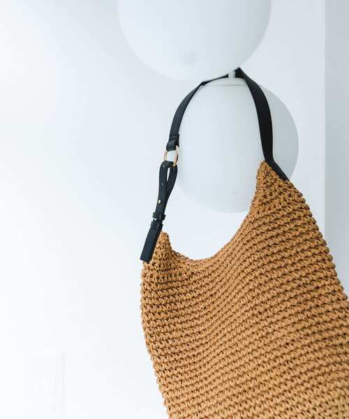 RODE SKO（ロデスコ）の「ワンハンドルペーパートートバッグ（トートバッグ・レディース・キャメル/グレー・ONE）」の3枚目の写真