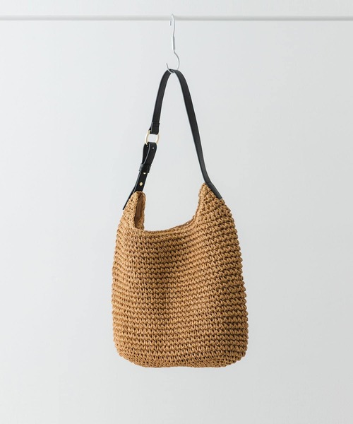 RODE SKO（ロデスコ）の「ワンハンドルペーパートートバッグ（トートバッグ・レディース・キャメル/グレー・ONE）」の4枚目の写真