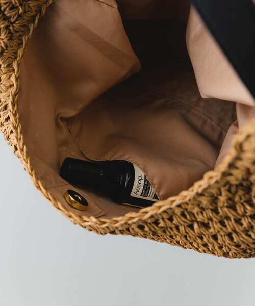 RODE SKO（ロデスコ）の「ワンハンドルペーパートートバッグ（トートバッグ・レディース・キャメル/グレー・ONE）」の14枚目の写真