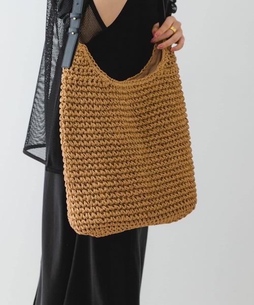 RODE SKO（ロデスコ）の「ワンハンドルペーパートートバッグ（トートバッグ・レディース・キャメル/グレー・ONE）」の15枚目の写真