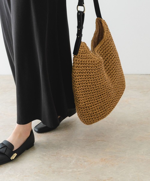 RODE SKO（ロデスコ）の「ワンハンドルペーパートートバッグ（トートバッグ・レディース・キャメル/グレー・ONE）」の17枚目の写真