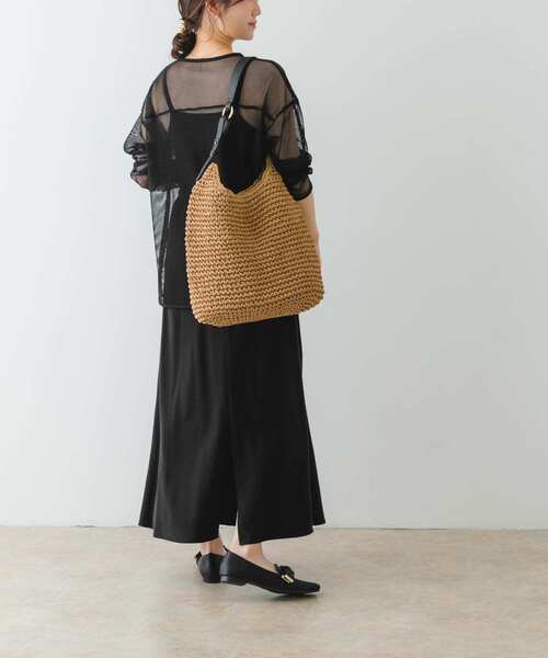 RODE SKO（ロデスコ）の「ワンハンドルペーパートートバッグ（トートバッグ・レディース・キャメル/グレー・ONE）」の20枚目の写真