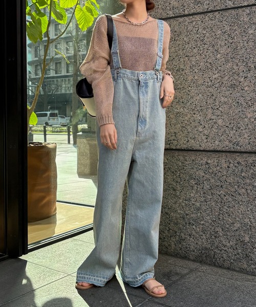 DouDou(ドゥドゥ)の「【真夏にも着られる!】メッシュルーズニット(ニット/セーター・レディース・ベージュ/オフホワイト/ピンク・FREE)」の6枚目の写真