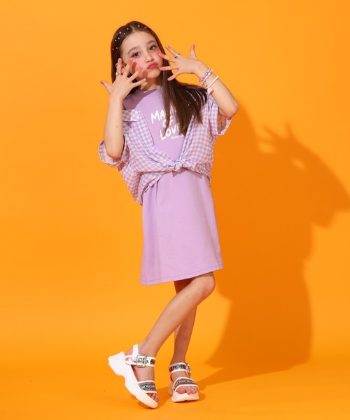 BABYDOLL(ベビードール)の「シアーシャツドッキングワンピース 9361K(ワンピース・キッズ・ブラック/パープル・90cm/130cm/140cm/100cm/120cm/110cm)」の5枚目の写真