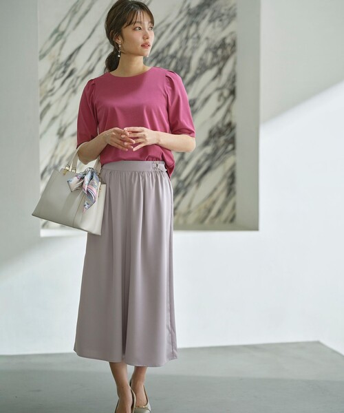 【セール】【接触冷感・UVカット・吸水速乾】サラキレイワイド パンツ（その他パンツ）｜any SiS（エニィスィス）