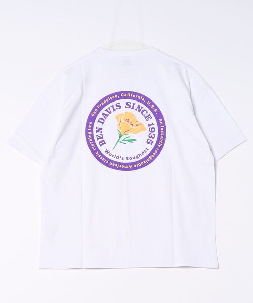 BEN DAVIS(ベンデイビス)の「《BEN DAVIS》 LADIES PRINT TEE/抗菌防臭(Tシャツ/カットソー・レディース・ライトパープル/ホワイト・FREE)」の5枚目の写真
