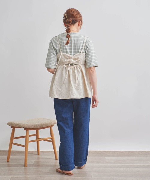 セール】【150㎝前後の小柄さんサイズ】ぺプラムキャミソール