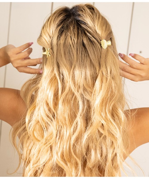 anap mimpi（アナップミンピ）の「2SET シェル スターフィッシュ メタル ミニ ヘアクリップ（バレッタ/ヘアクリップ・レディース・ゴールド・FREE）」の5枚目の写真