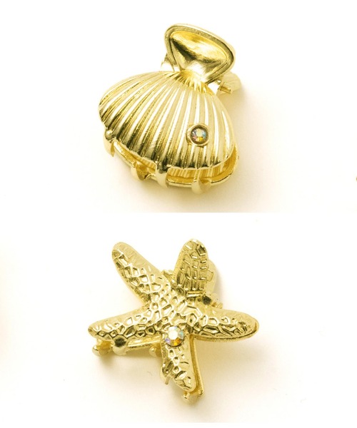 anap mimpi（アナップミンピ）の「2SET シェル スターフィッシュ メタル ミニ ヘアクリップ（バレッタ/ヘアクリップ・レディース・ゴールド・FREE）」の10枚目の写真