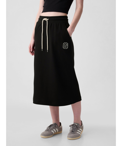 GAP（ギャップ）の「GAPロゴ アスレチック マキシスカート（スカート・レディース・ブラック/ホワイト×ブルー・M/XS/S/L/XXS）」の2枚目の写真