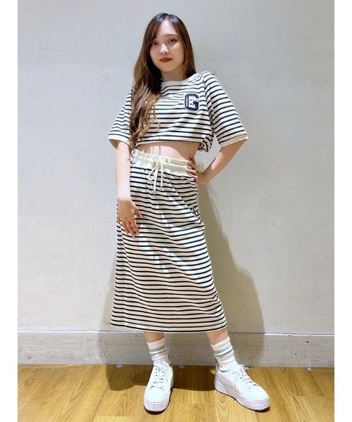 GAP（ギャップ）の「GAPロゴ アスレチック マキシスカート（スカート・レディース・ブラック/ホワイト×ブルー・M/XS/S/L/XXS）」の12枚目の写真