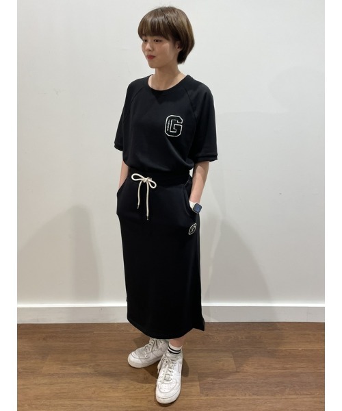 GAP ロゴスウェットシャツ&ロゴマシキスカート GAP（ギャップ）の「GAPロゴ アスレチック マキシスカート