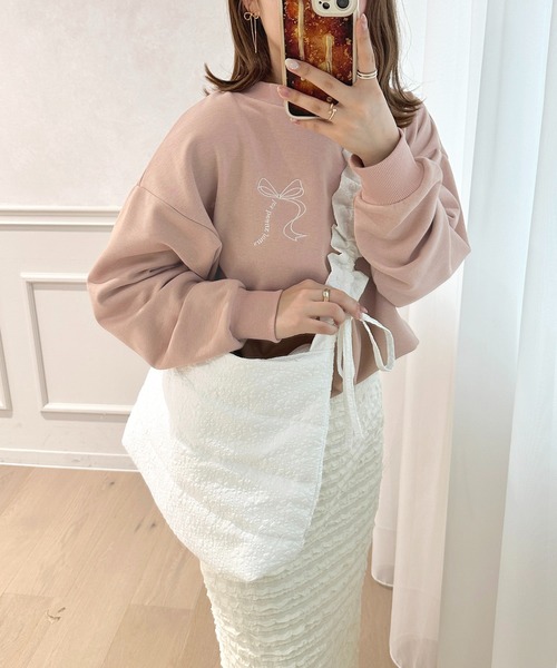 apres jour（アプレジュール）の「ギャザーショルダーバッグ【ZOZOTOWN限定アイテム】（ショルダーバッグ・レディース・ブラック/アイボリー/ピンク・FREE）」の7枚目の写真