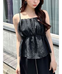 ジャガードペプラムキャミチュニック【セットアップ着用可能】