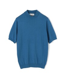 美品⭐︎トゥモローランド　カシミヤブレンド　タートルニット　ハイネック　水色 光沢感のある凹凸ニット タートルネック 長袖[品番：AIKW0000710