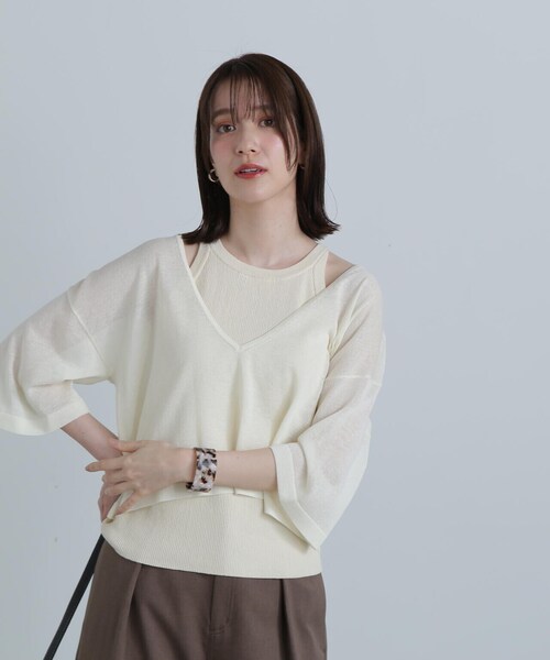 N.（N. Natural Beauty Basic）（エヌエヌナチュラルビューティーベーシック）の「マーブル樹脂バングル（バングル/リストバンド・レディース・ベージュ系その他・FREE）」の9枚目の写真