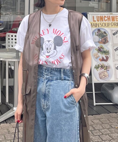 fredy emue(フレディエミュ)の「シアーロングジレ(ベスト・レディース・ブラウン/オフホワイト・38)」の16枚目の写真