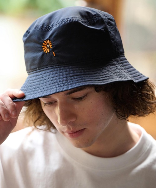 mko12052- GERBERA EMB NYLON BACKET HAT ハット（ハット）｜UN-FILLED（アンフィルド）