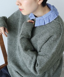 PAR ICI | ウールナイロン ガンジープルオーバー(ニット/セーター)