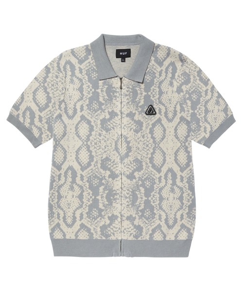 HUF（ハフ）の「INSTINCT BOWLING SWEATER / HUF ハフ ポロシャツ（ポロシャツ・メンズ・アッシュグレー/ブラウン・SMALL/XX-LARGE/X-LARGE/LARGE/MEDIUM）」の2枚目の写真