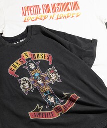 FREAK'S STORE | GUNS N ROSES ガンズ アンド ローゼス 別注 ビッグシルエット フロントプリント クルーネック Tシャツ(Tシャツ/カットソー)