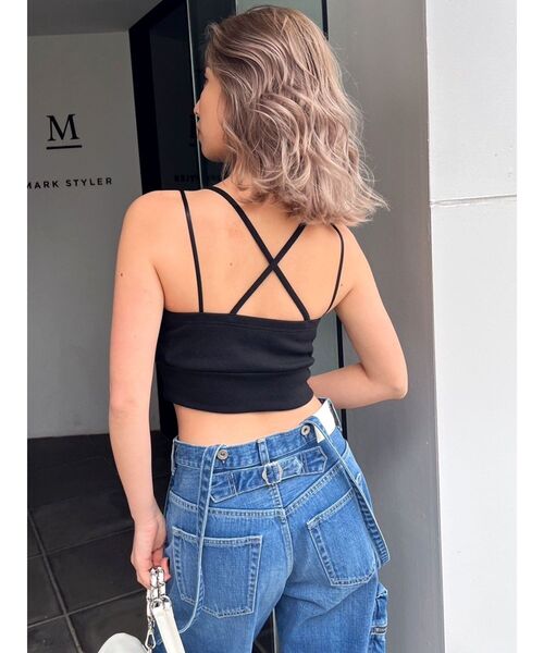 GYDA（ジェイダ）の「レースレイヤービスチェ（キャミソール・レディース・オフホワイト/ブラック・FREE）」の21枚目の写真