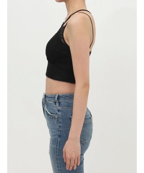 GYDA（ジェイダ）の「レースレイヤービスチェ（キャミソール・レディース・オフホワイト/ブラック・FREE）」の9枚目の写真