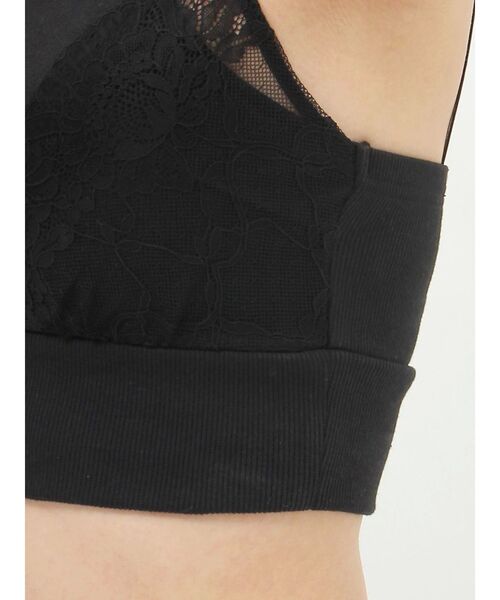 GYDA（ジェイダ）の「レースレイヤービスチェ（キャミソール・レディース・オフホワイト/ブラック・FREE）」の13枚目の写真