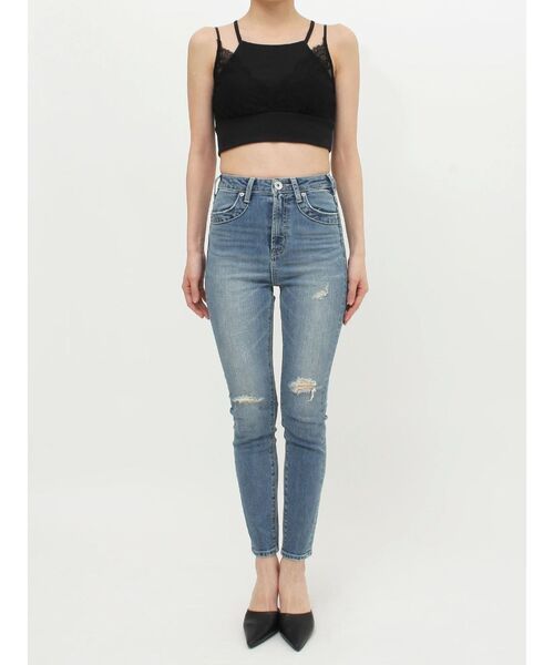 GYDA（ジェイダ）の「レースレイヤービスチェ（キャミソール・レディース・オフホワイト/ブラック・FREE）」の16枚目の写真