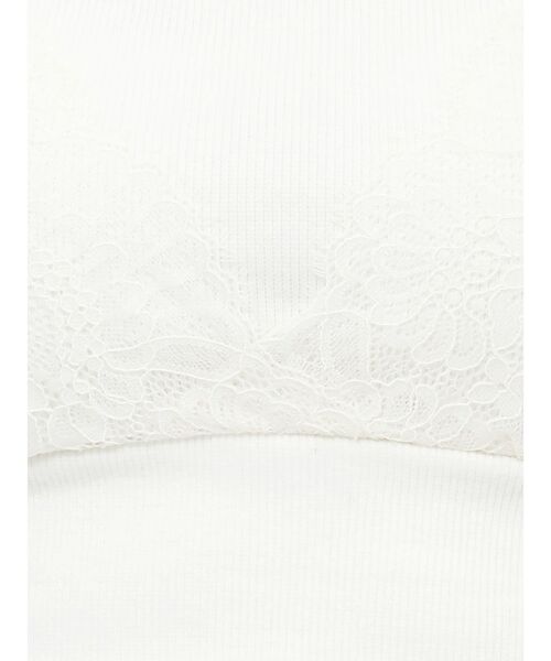 GYDA（ジェイダ）の「レースレイヤービスチェ（キャミソール・レディース・オフホワイト/ブラック・FREE）」の17枚目の写真