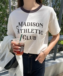 アソートロゴプリント半袖リンガーTシャツ