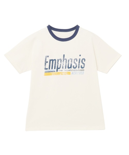 andme(アンドミー)の「アソートロゴプリント半袖リンガーTシャツ(Tシャツ/カットソー・レディース・ネイビー系/チャコールグレー/グリーン系/ネイビー・M)」の10枚目の写真