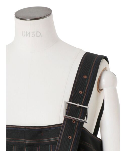 UN3D.(アンスリード)の「MULTI PINSTRIPE AIO / マルチピンストライプオールインワン(つなぎ/オールインワン・レディース・グレー/ブラック・36/38)」の18枚目の写真