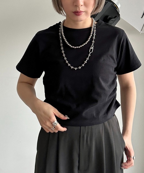 apres jour mignon(アプレジュールミニョン)の「サイドシャーリングT【ZOZOTOWN限定アイテム】(Tシャツ/カットソー・レディース・ピンク/レッド/オフホワイト/ナチュラル/ブラック・X-LARGE/フリー)」の17枚目の写真