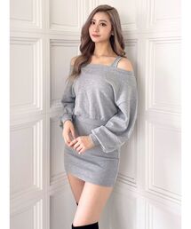 GYDA | オフショルショートトップスレイヤードタンクワンピース(ワンピース)