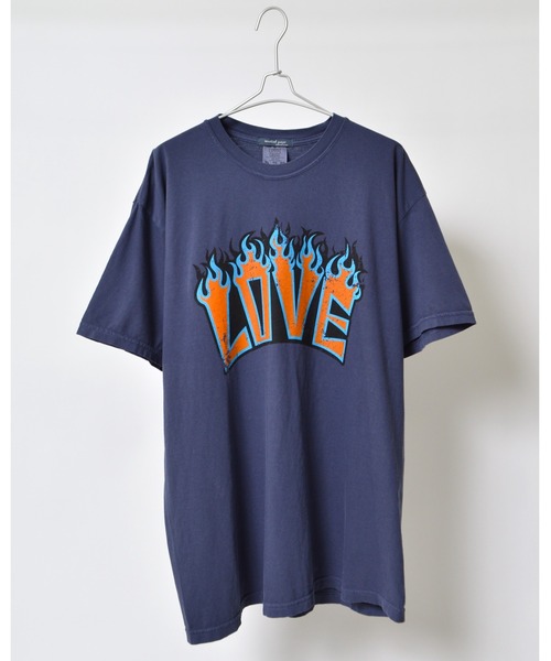MODISH GAZE(モディシュガゼ)の「【MODISH GAZE】LOVEロゴプリント ピグメント加工 ビッグシルエットTシャツ (CP)(Tシャツ/カットソー・レディース・ネイビー/アイボリー/スミクロ・FREE)」の18枚目の写真