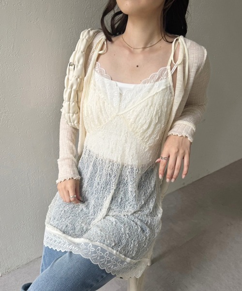 one after another NICE CLAUP（ワンアフターアナザーナイスクラップ）の「アソートキャミソールチュニック（チュニック・レディース・アイボリー/ホワイト/ブラック・FREE）」の8枚目の写真