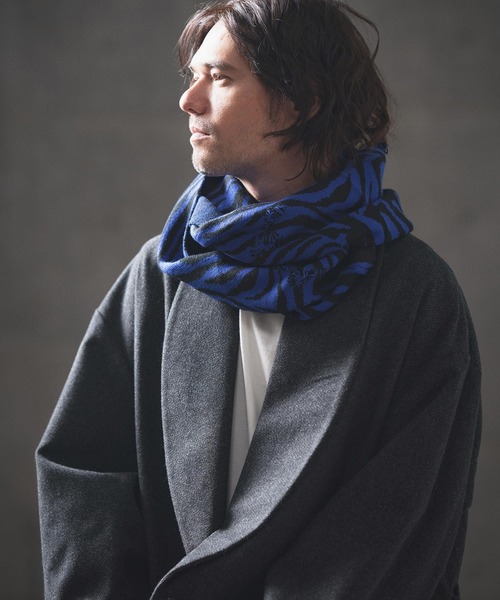 【セール】mko12124- Zebra jacquard snood ニットスヌード（ネックウォーマー/スヌード）｜GLIMCLAP（グリムクラップ）