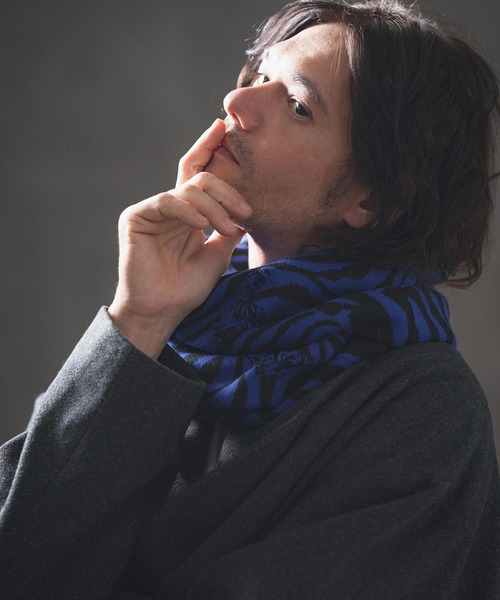 【セール】mko12124- Zebra jacquard snood ニットスヌード（ネックウォーマー/スヌード）｜GLIMCLAP（グリムクラップ）