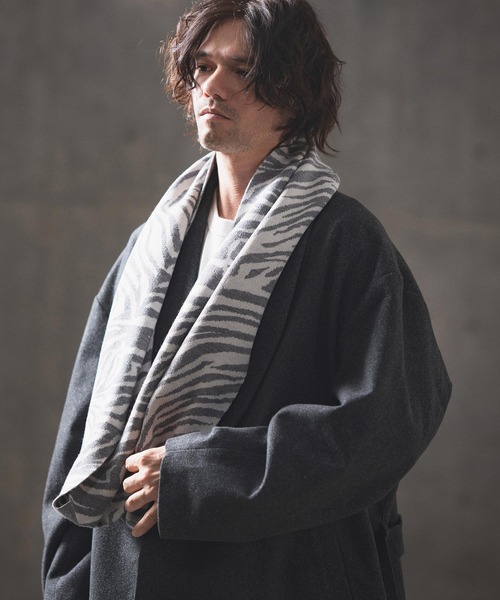 【セール】mko12124- Zebra jacquard snood ニットスヌード（ネックウォーマー/スヌード）｜GLIMCLAP（グリムクラップ）