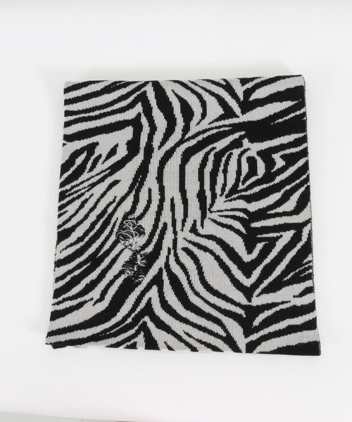 【セール】mko12124- Zebra jacquard snood ニットスヌード（ネックウォーマー/スヌード）｜GLIMCLAP（グリムクラップ）