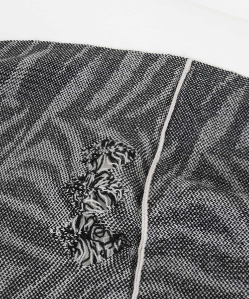 【セール】mko12124- Zebra jacquard snood ニットスヌード（ネックウォーマー/スヌード）｜GLIMCLAP（グリムクラップ）