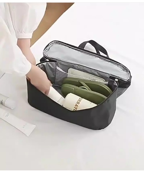 COMON+(コモンプラス)の「上部トート/下部保温保冷ピクニック&ビーチ2段階メッシュトートバック(トートバッグ・レディース・ピンク/ブルー/グリーン/ブラック/ネイビー・FREE)」の14枚目の写真