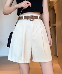 ベルト付きショートパンツ 2点セット