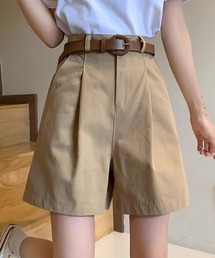 ベルト付きショートパンツ 2点セット