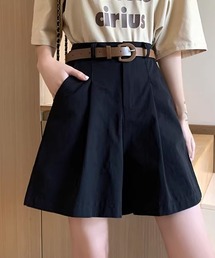 ベルト付きショートパンツ 2点セット